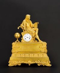 1860年左右 铜鎏金天文人物钟 （一件）