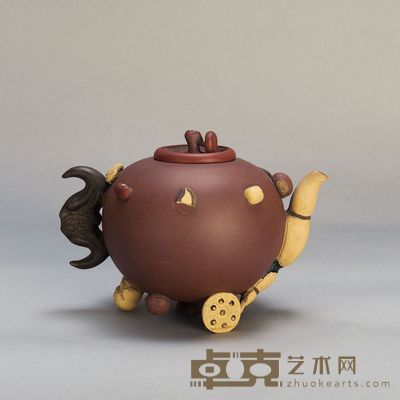 旧仿生紫砂壶 (一件) 12×17cm