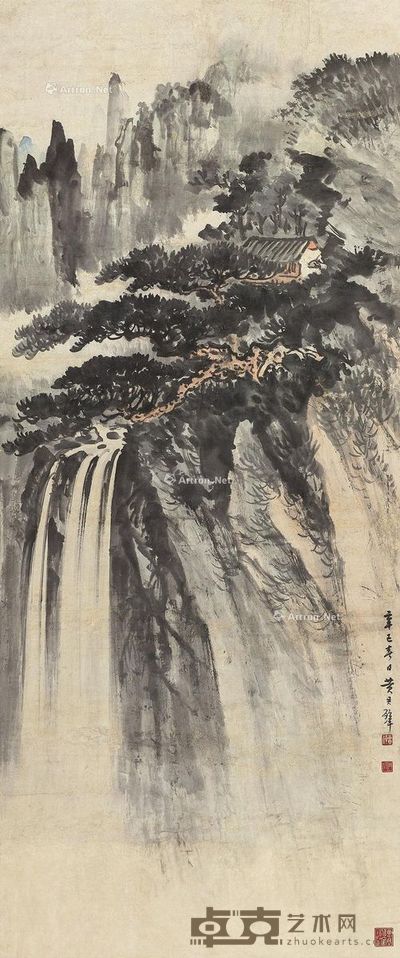 黄君璧 山水 122×50cm