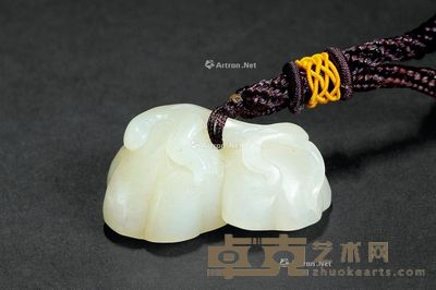 明 糖玉双莲蓬挂件 4.2×2.6×2cm