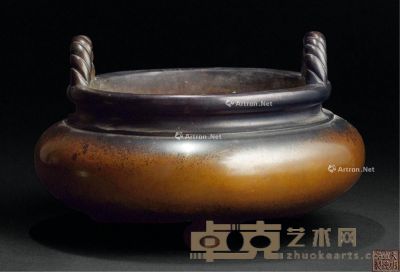 大明宣德年制款 铜香炉 22×12cm