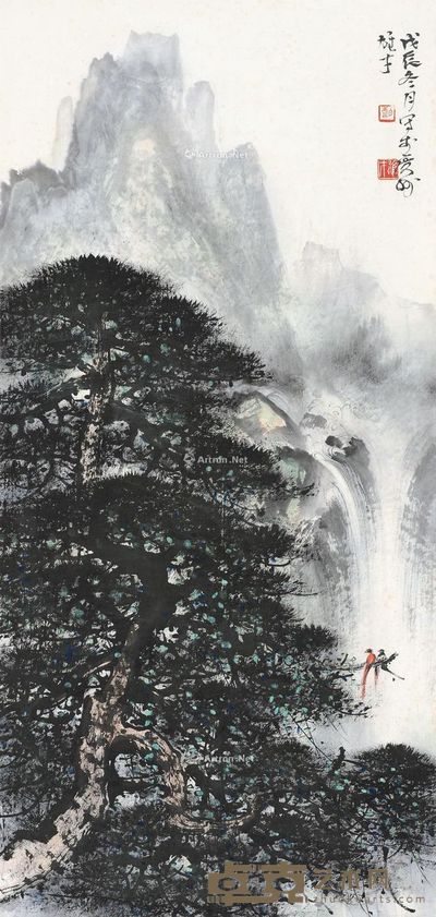 黎雄才 山水 95×45cm