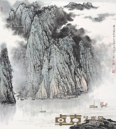 孙日晓 蜀江云起图 67×60cm