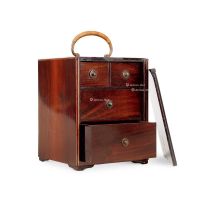 19世纪 红木素面文房盒