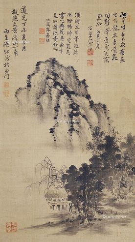 汤贻汾 山水