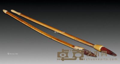 骨雕 斗笔 （二支） 长28.5cm