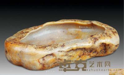 民国 寿山石洗 叶腊石 （一件） 长14.2cm
