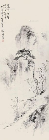 钱瘦铁 山水