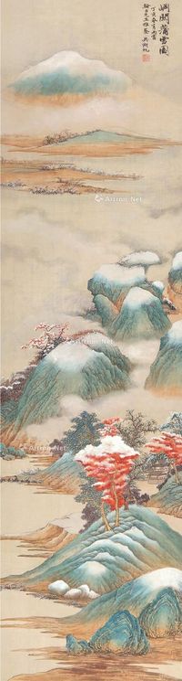 吴湖帆 岗关浦雪图