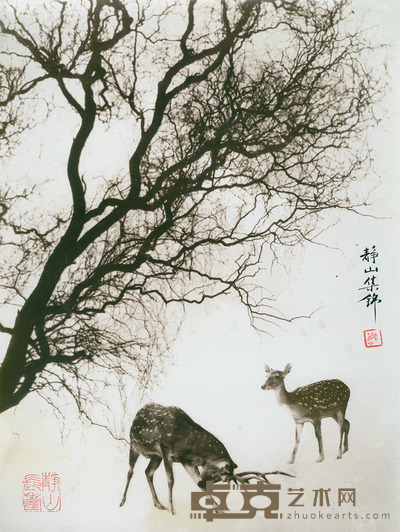 郎静山 夫唱妇随 40×30cm