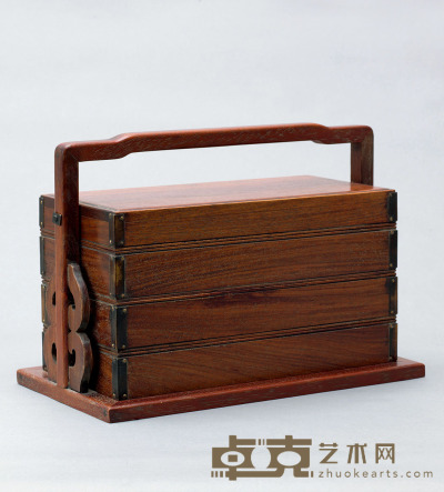 红木提盒 36×20×25cm