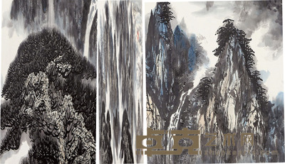 童乃寿合作 山水 356×95cm 约30.0 平尺