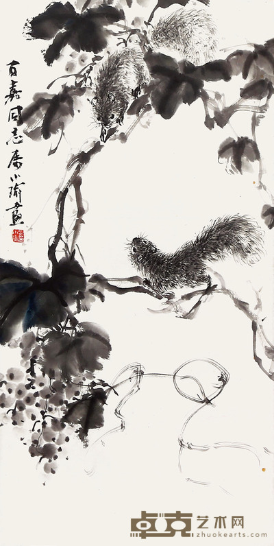 孔小瑜 松鼠 69×34cm 约2.1 平尺