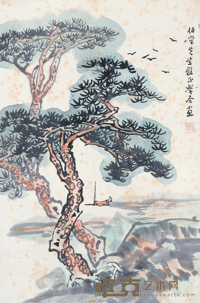 季学今　山水 68×45cm　约2.7 平尺