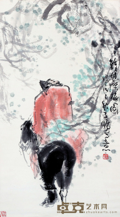 徐欣民 钟馗探梅图 98×55cm 约4.8 平尺