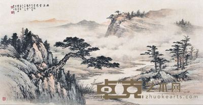 黄君璧 幽溪云影 76×147cm