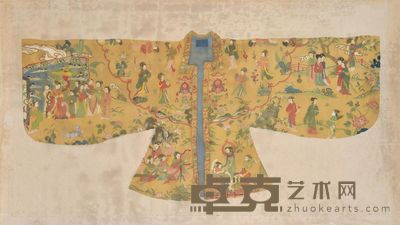 彭薇 2003年作 绣衫 水墨 设色 纸本 85×155cm