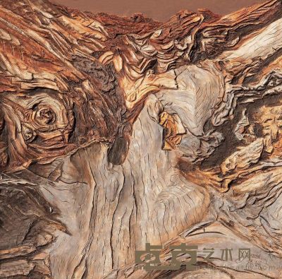 杨斌 2006年作 肌理之一 瓷土 压克力 画布 70×70cm