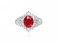 卡地亚设计 2.01克拉缅甸“鸽血红”红宝石配钻石戒指，未经加热