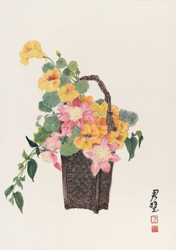 方君璧 花篮