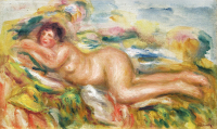 《草地上的裸女》最初版本 布面 油画