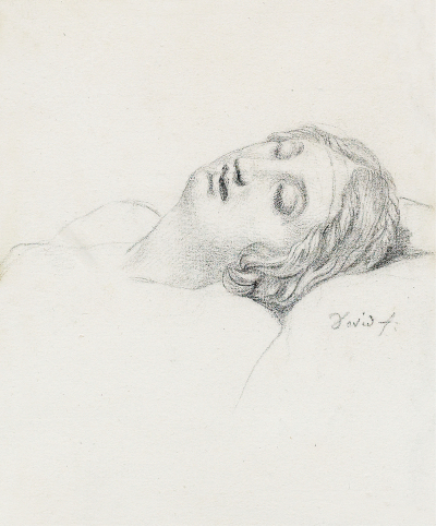 1819～1823年间作 睡女 纸本 素描