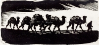 古元     1939年作 骆驼队
