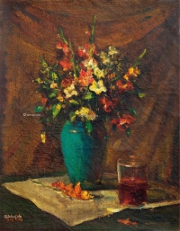 梁锡鸿     1935年作 瓶花