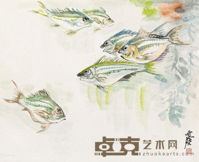 汪亚尘 鱼趣 39×48cm