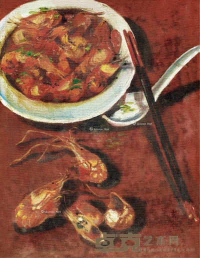 张充仁     1961年作 看菜吃饭 31×24cm