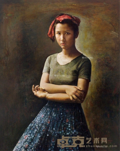 郭润文     1996年作 女孩肖像 92×72cm