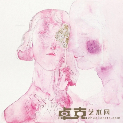 王玉华 似看非看系列 60×60cm