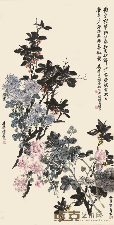 吉祥富贵图 135×66cm