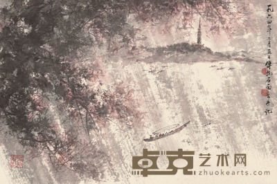 风雨归舟 35×50cm