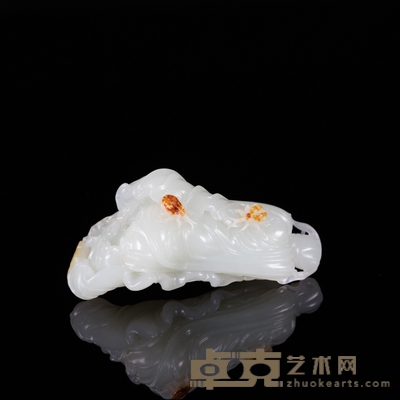 和田玉籽料富甲天下把件 7.5×3.6×2.7cm