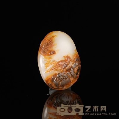 和田玉籽料富贵有喜 3.6×2.7×1.0cm