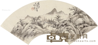 戴熙 山居图 18×52cm