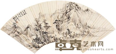 楼辛壶 溪山幽居 18×51cm