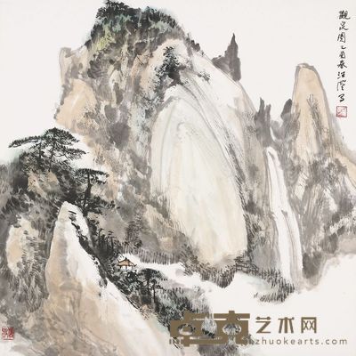 汪澄 山水 67.5×67.5cm