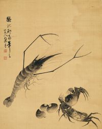 姜渔 虾蟹图