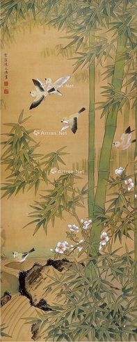 陈之佛     竹鸟