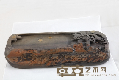 端砚 迎客松砚 40×20×6cm