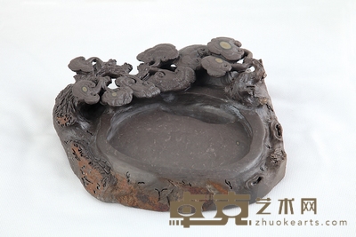端砚 灵芝砚 25×21×7cm