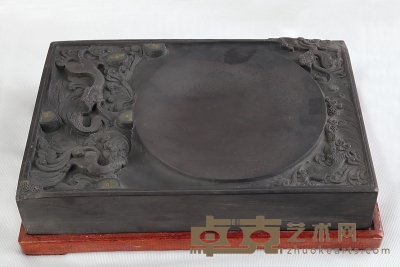 端砚 群龙戏珠砚 30×21×6cm