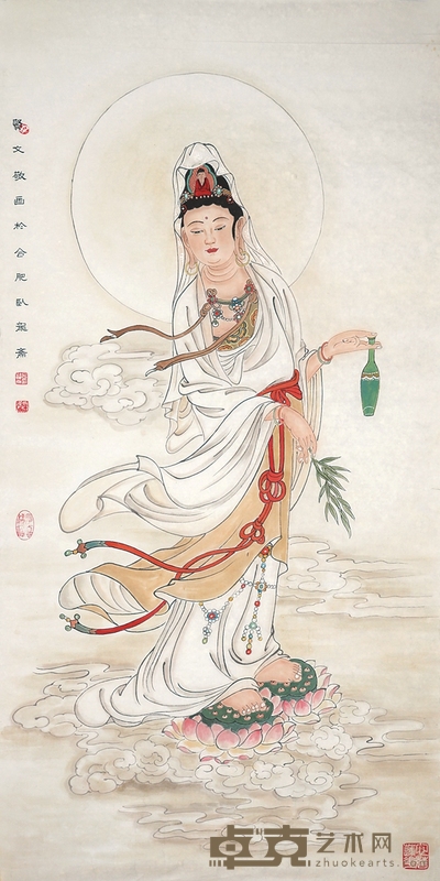 吕贤文 观音 138×70cm