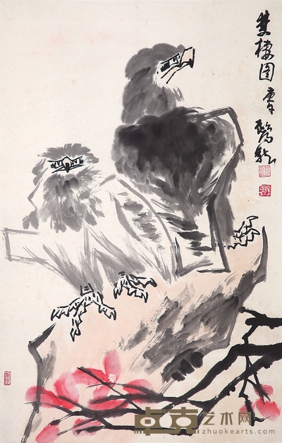 欧阳龙 鹰 92×59cm