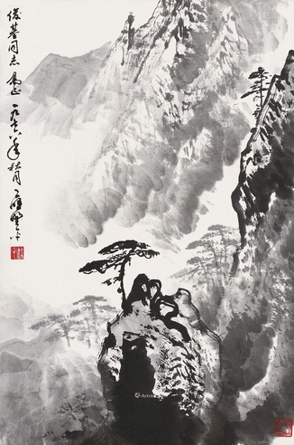 应野平     1976年作 烟树云壑