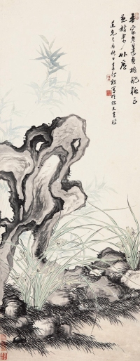 陈铣     乙酉（1849）年作 三清图