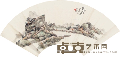 黄宾虹1865～1955泊舟观景 --