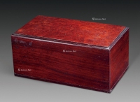 清 红木嵌廮木盖盒